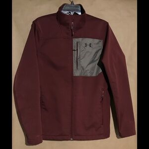 Men's Under Armour ColdGear Infrared Shield Softshell Jacket Size: SM, Burgundy
